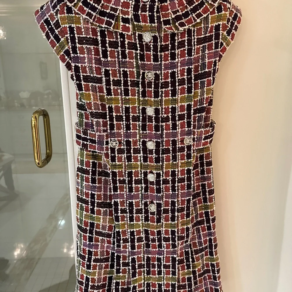 CHANEL Multicolor Tweed Dress - Picture 1 of 4